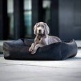 Load image into Gallery viewer, LABONI Buffalo orthopedic dog bed, dog resting inside