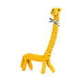 Load image into Gallery viewer, Yellow rope giraffe toy reta Giraffe cotton rope dog toy, large tooth-cleaning chew on a white background