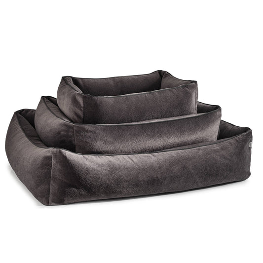 Laboni Buffalo orthopedic dog bed in black: sizes: L, S, M